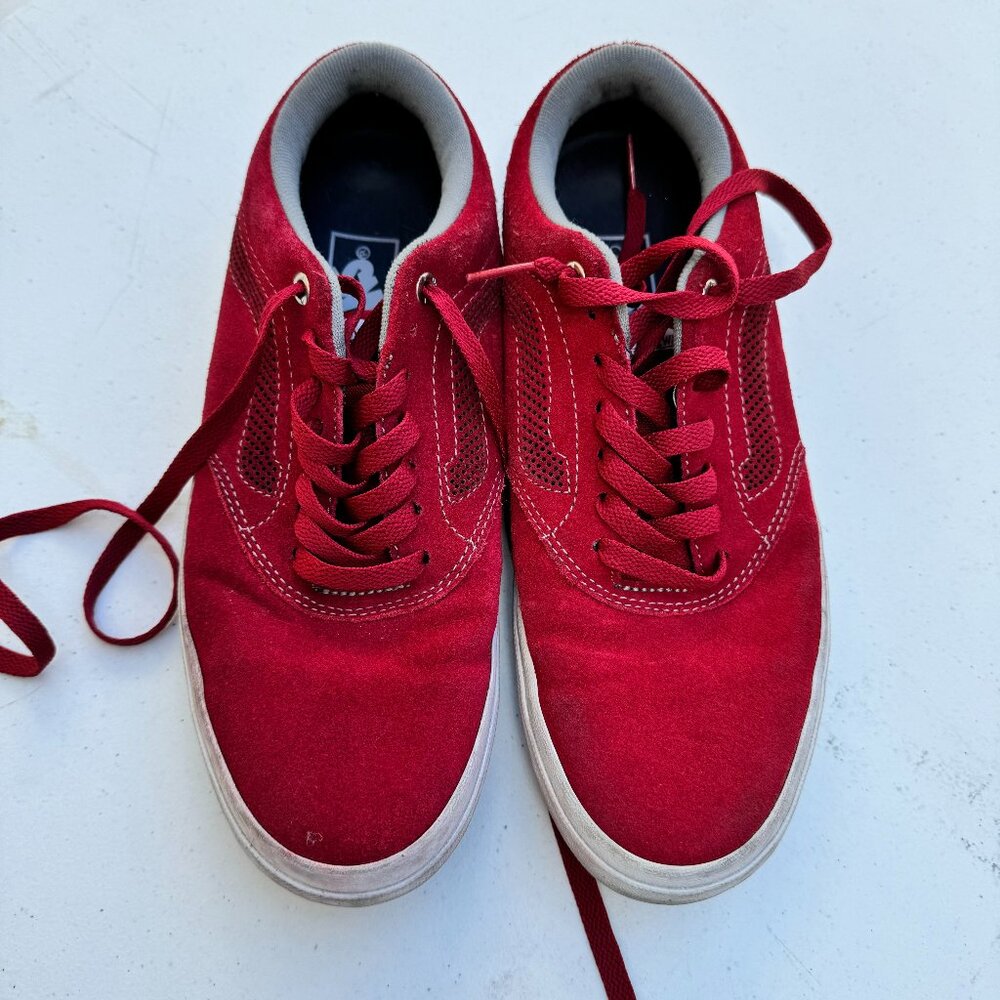 Vans Skateboard Shoes, Red, Size 7